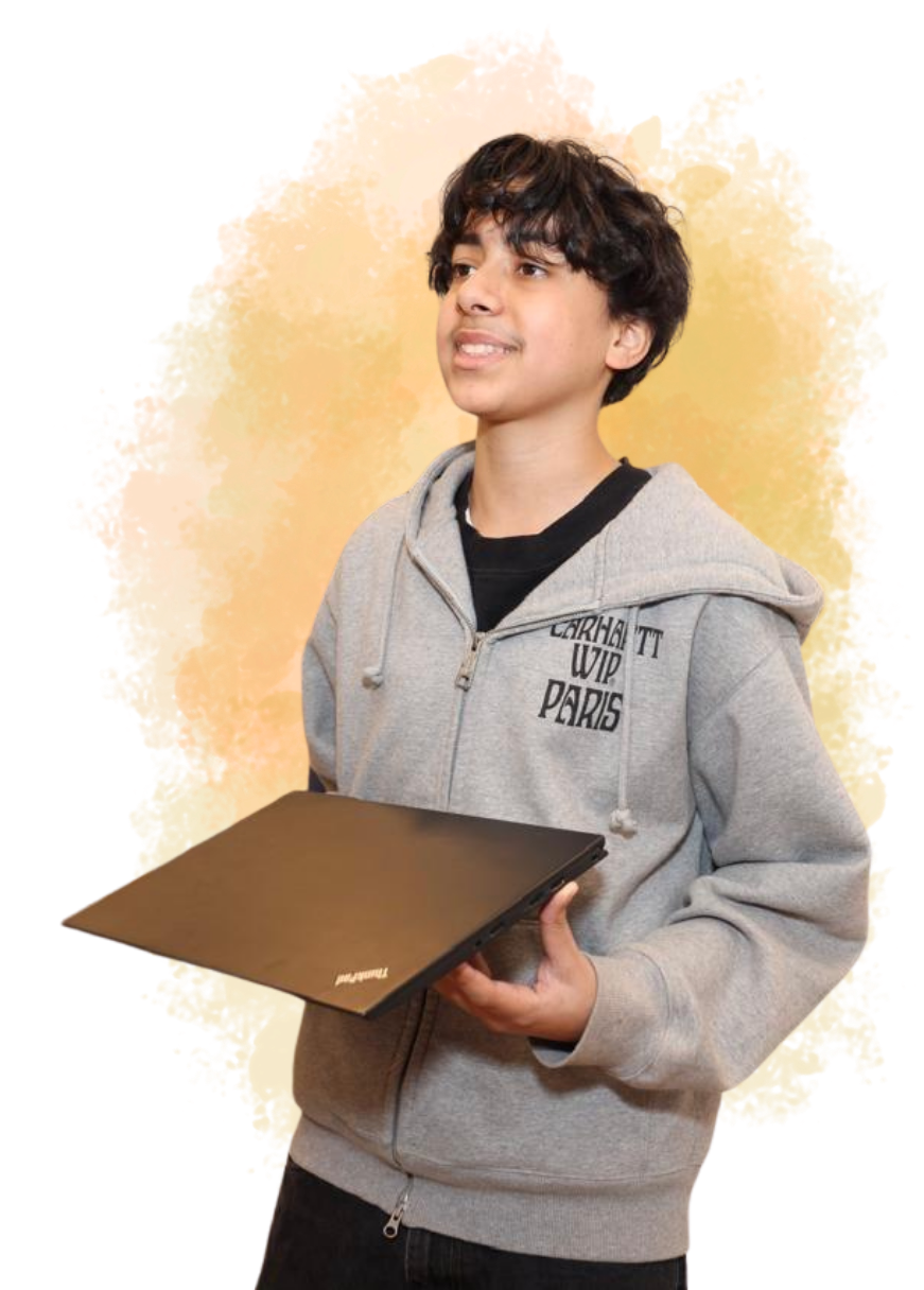 Isaac Mfaddel with Yellow Background